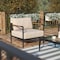 Flash Furniture Black Teak Accented Patio Chair with Cushions GM-201027-1S-GY-GG - alternate 1